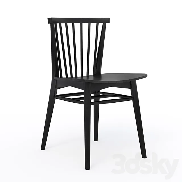 Rus Black Dining Chair 3D Model Rus Black Dining Chair 3D Model