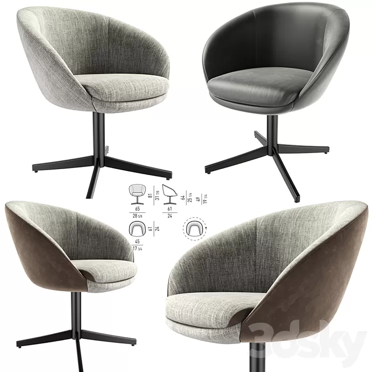 Russell Dining Chair 3D Model Russell Dining Chair 3D Model