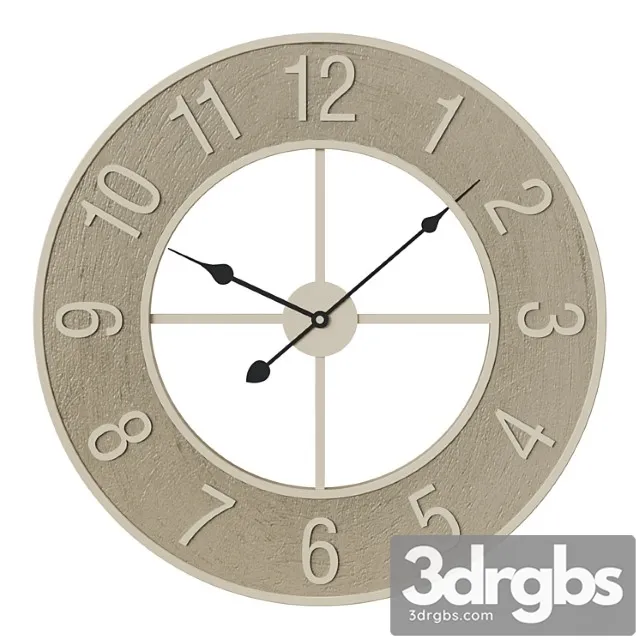 Rustic aura wall clock 3D Model Download