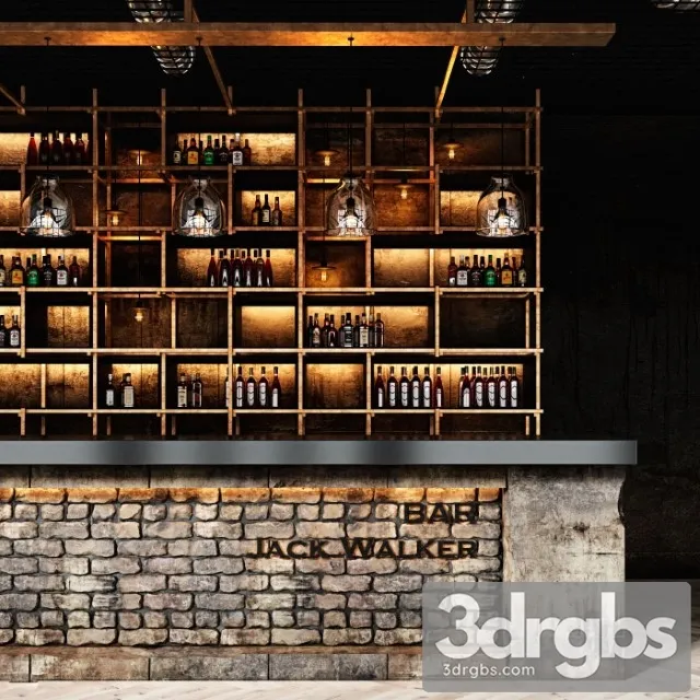 Rustic Bar 3D Model Download