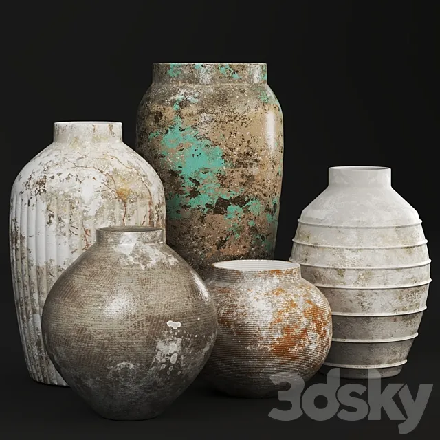 Rustic Concrete Vase 3DModel