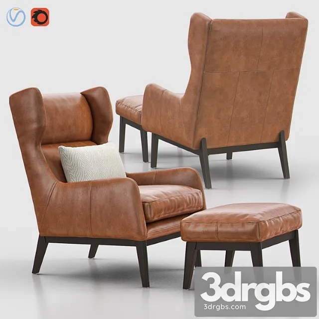 Ryder leather chair with ottoman Ryder leather chair with ottoman