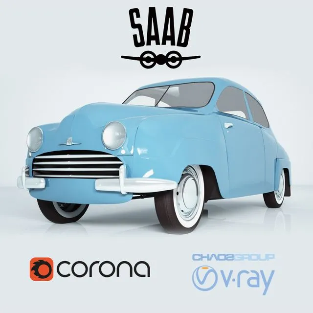 Saab 92 (1949) 3D Model