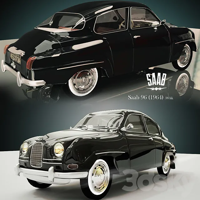 Saab 96 (1960-1964) 38hk 3DModel