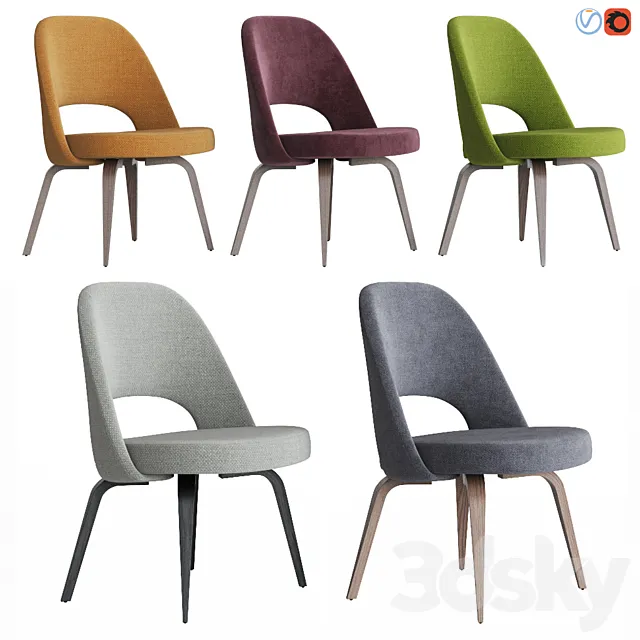 Saarinen Executive Side Chair Knoll 3DModel