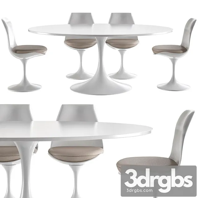 Saarinen Tulip High Tables Knoll 1 3D Model Download