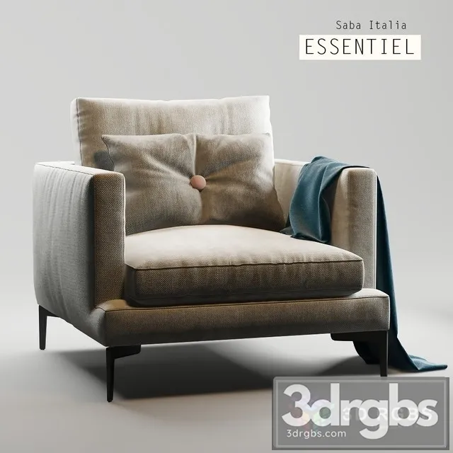 Saba Italia Essentiel Armchair 3D Model Download