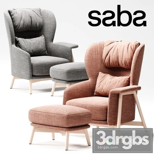 Saba Italia Kepi Armchair 3D Model Download