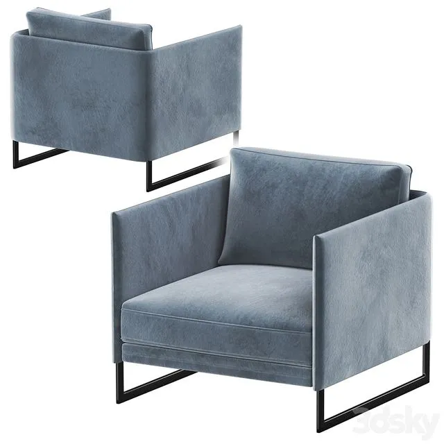 Saba Italia Livingston Armchair 3D Model
