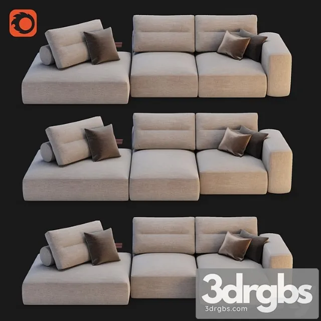 Saba italia – my taos modular sofa option 234 2 3D Model Download