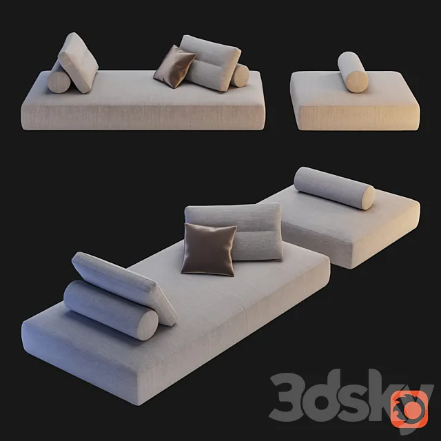 Saba Italia – My Taos Modular Sofa Option 5.6 3D Model