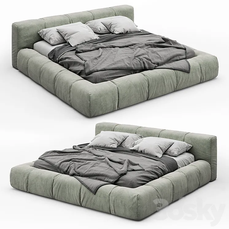 Saba Italia Pixel Bed 3D Model Free Download