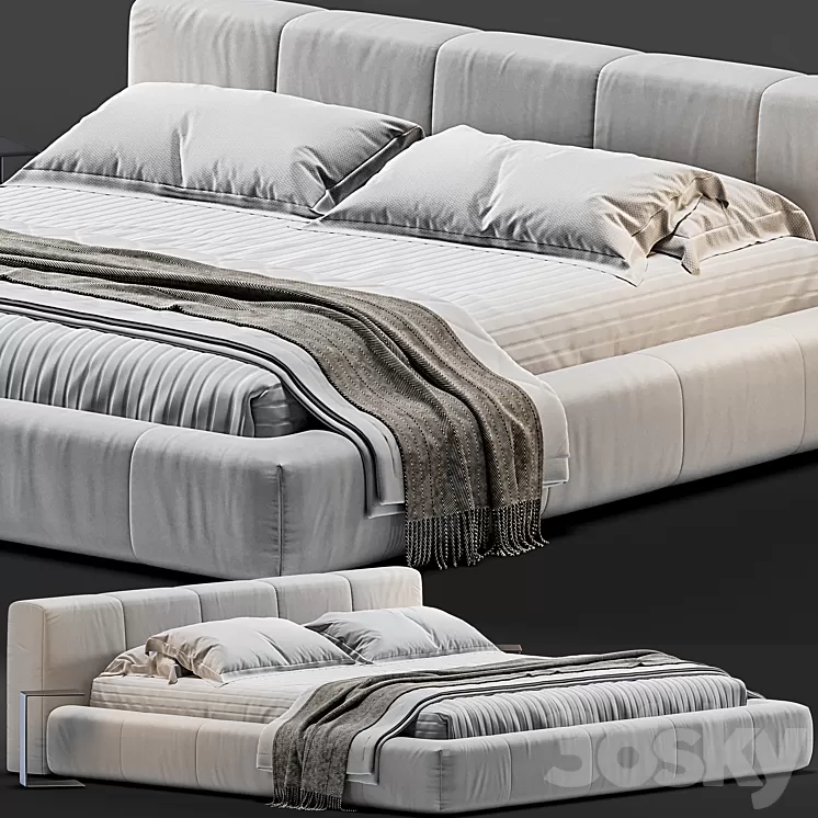 Saba Italia Pixel Bed 3D Model Free Download