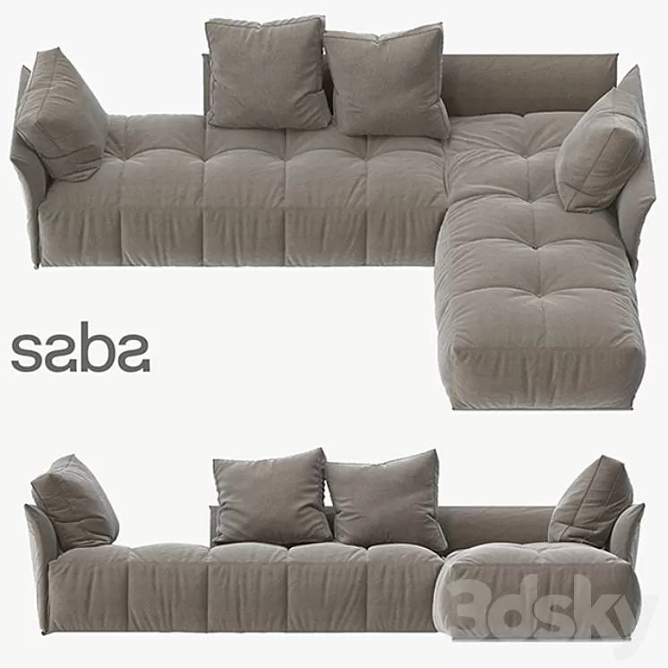 Saba Italia pixel Sofa 3D Model