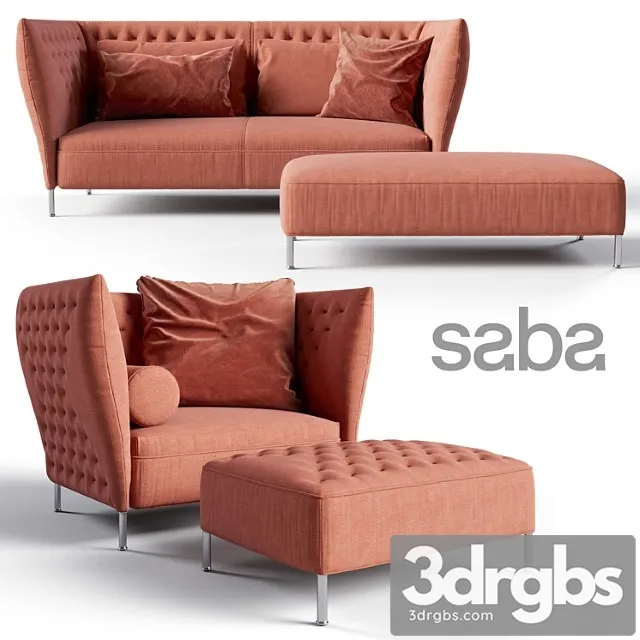 Saba Italia Quilt Set 3D Model Download