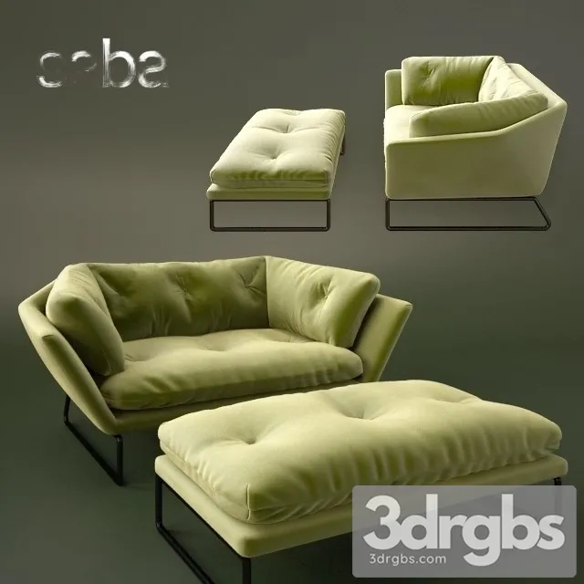 Saba NewYork Suite Sofa 01 3D Model Download
