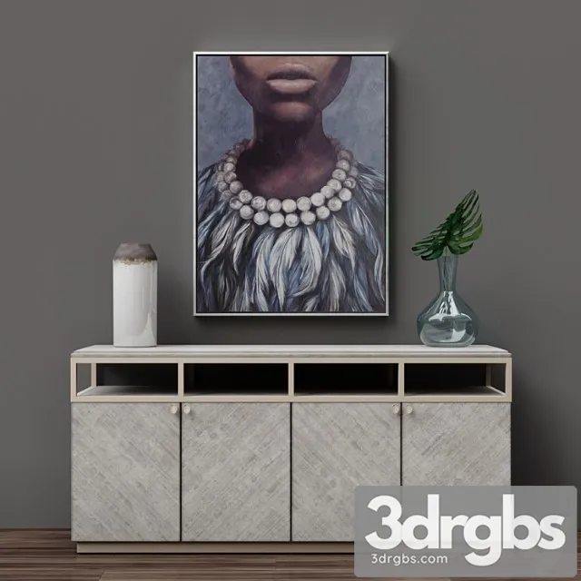 Sabeen entertainment console + evening dress 2 3D Model Download