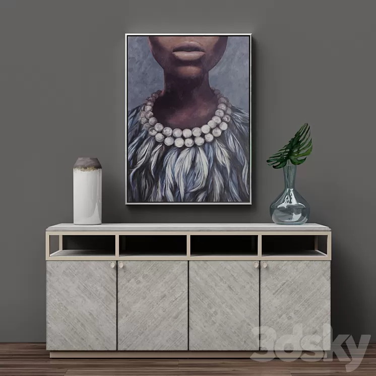 Sabeen Entertainment Console + Evening Dress 3D Model