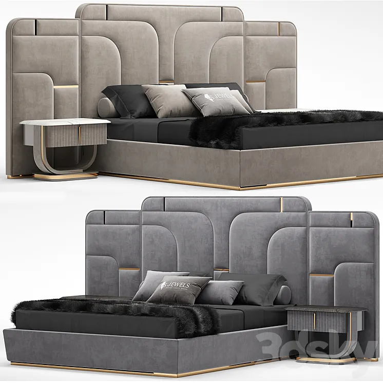 Saber Jewels CRYSTAL Bed 3D Model Free Download