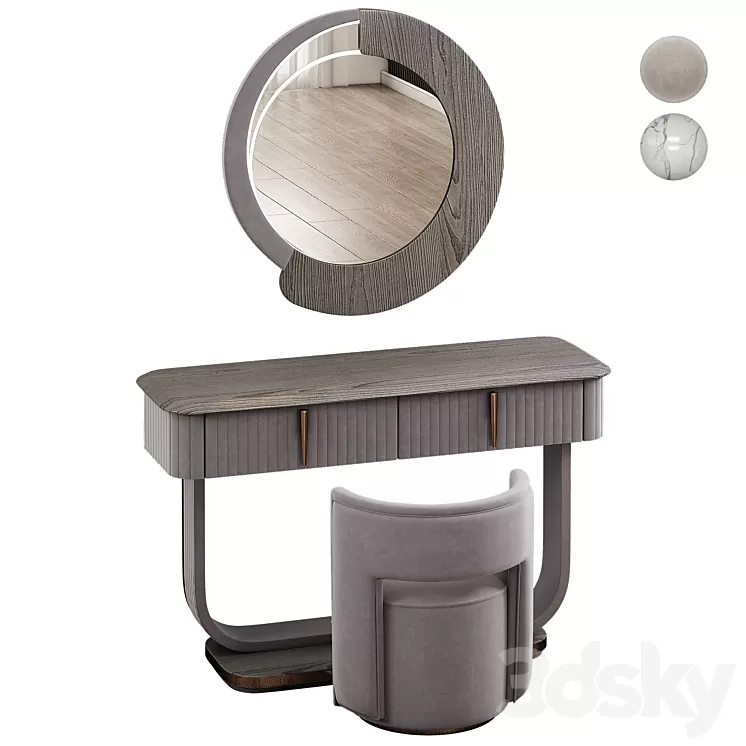 Saber Jewels CRYSTAL Narrow Dressing table 3D Model Free Download
