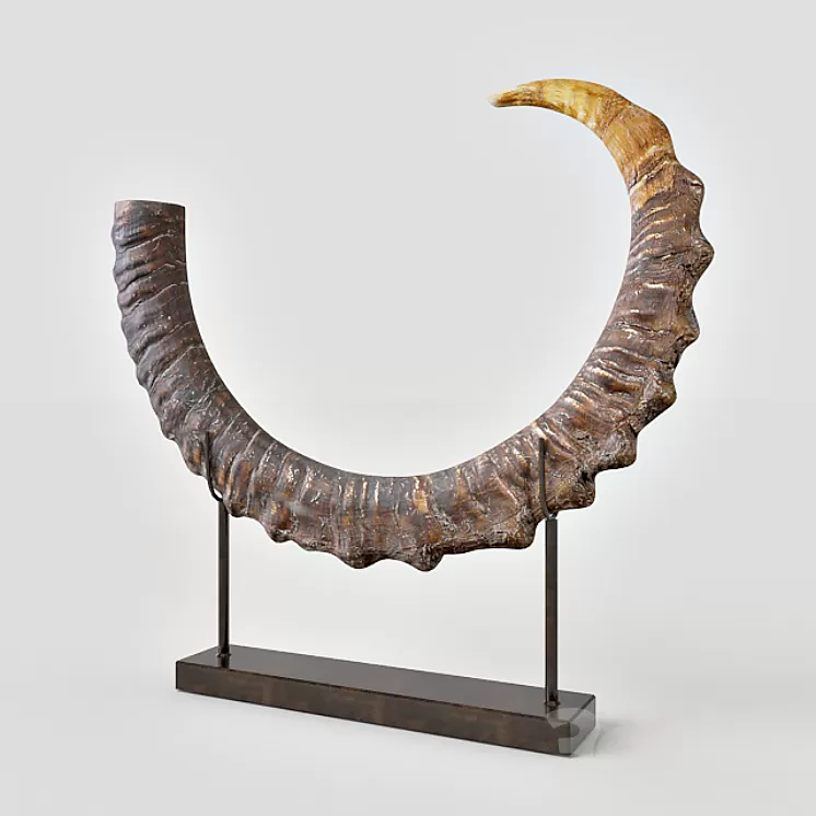 Sable Antelope Horn Sculpture 3D Model
