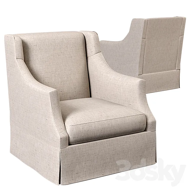 Sabrina Swivel Chair Bernhardt Interiors 3D Model