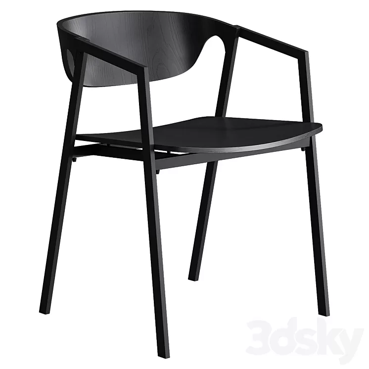 SAC dining chair 3D Model Free Download