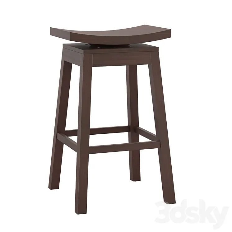 Saddle bar stool 3D Model Free Download