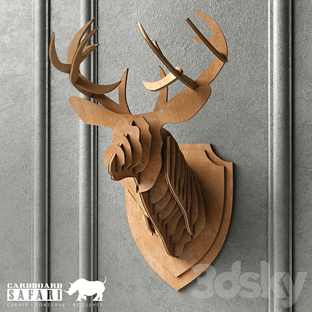 Safari cardboard deer 3D Model Safari cardboard deer 3D Model