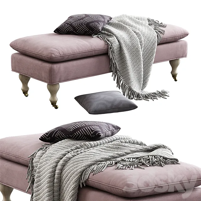 Safavieh _ Hampton Pillowtop Bench 3D Model Safavieh _ Hampton Pillowtop Bench 3D Model
