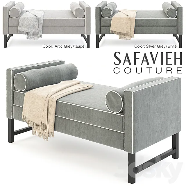 SAFAVIEH ANTON COTTON BLEND SETTEE 3D Model SAFAVIEH ANTON COTTON BLEND SETTEE 3D Model