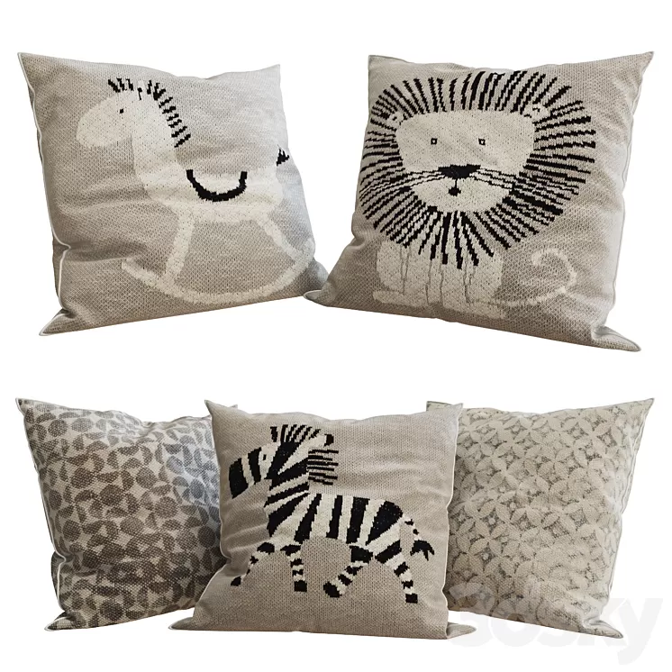 SAFAVIEH – Decorative Pillows set 7 3D Model SAFAVIEH – Decorative Pillows set 7 3D Model
