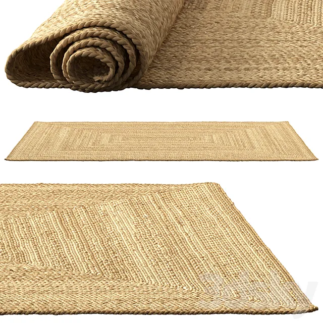 SAFAVIEH Dina Coastal Jute Rectangular 3D Model SAFAVIEH Dina Coastal Jute Rectangular 3D Model