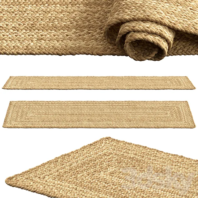 SAFAVIEH Dina Coastal Jute Rug Runner 3D Model SAFAVIEH Dina Coastal Jute Rug Runner 3D Model