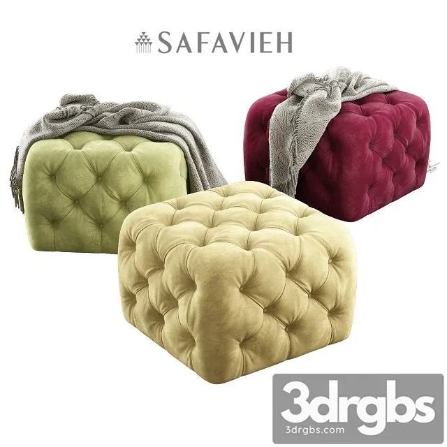 Safavieh Kenan Ottoman 3D Model Download