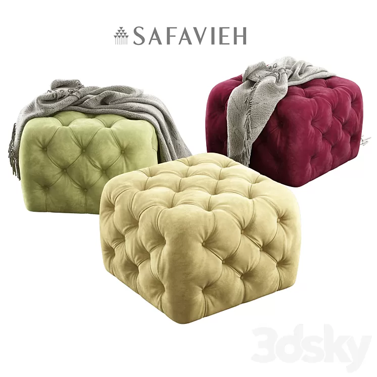 Safavieh / Kenan Ottoman 3D Model Safavieh / Kenan Ottoman 3D Model