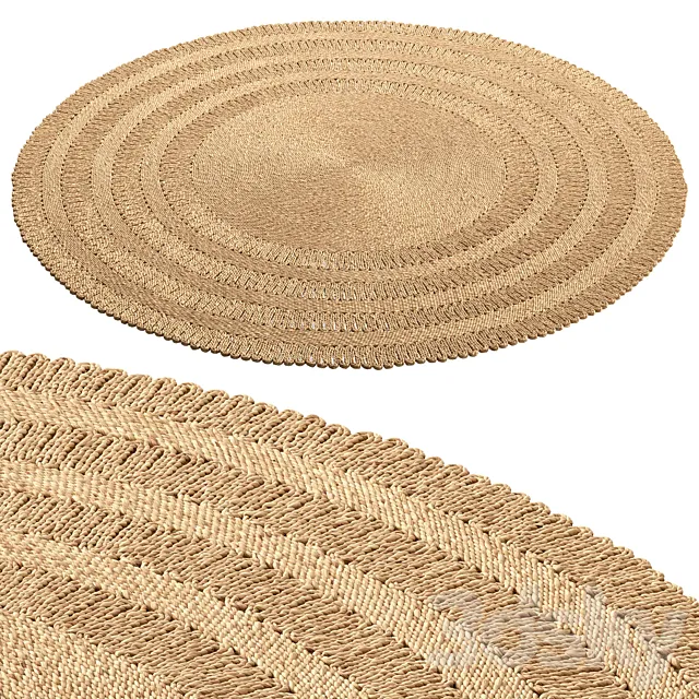 SAFAVIEH Pierrine Jute Rug 3D Model SAFAVIEH Pierrine Jute Rug 3D Model