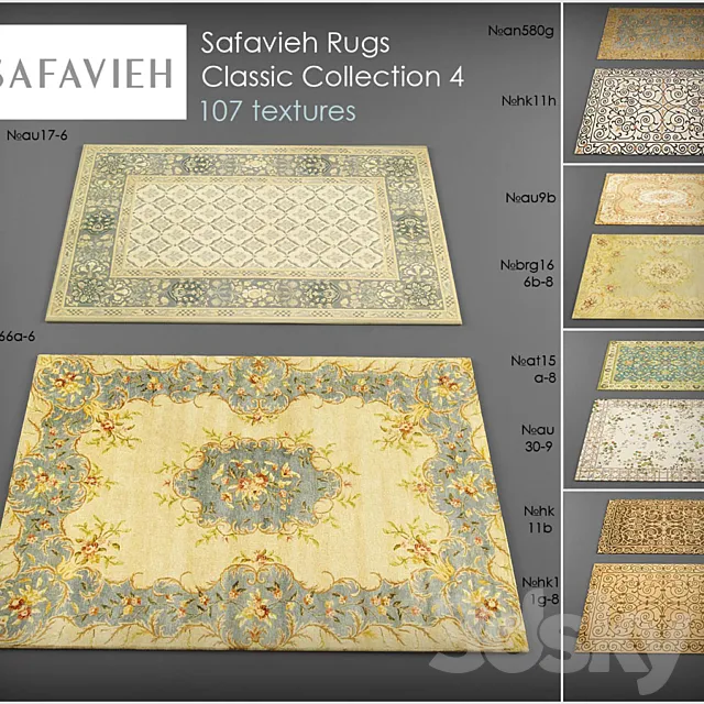 Safavieh rugs4 3D Model Safavieh rugs4 3D Model