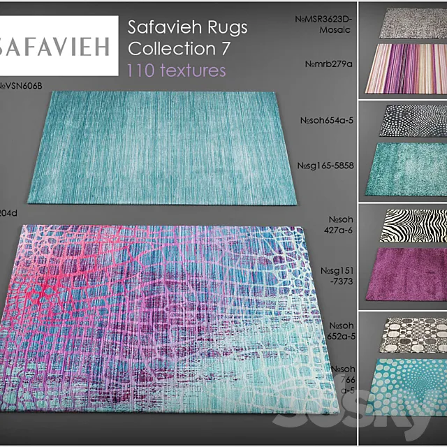Safavieh rugs7 3D Model Safavieh rugs7 3D Model