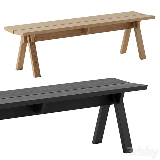 Sagyo Bench By Ariake 3D Model Sagyo Bench By Ariake 3D Model