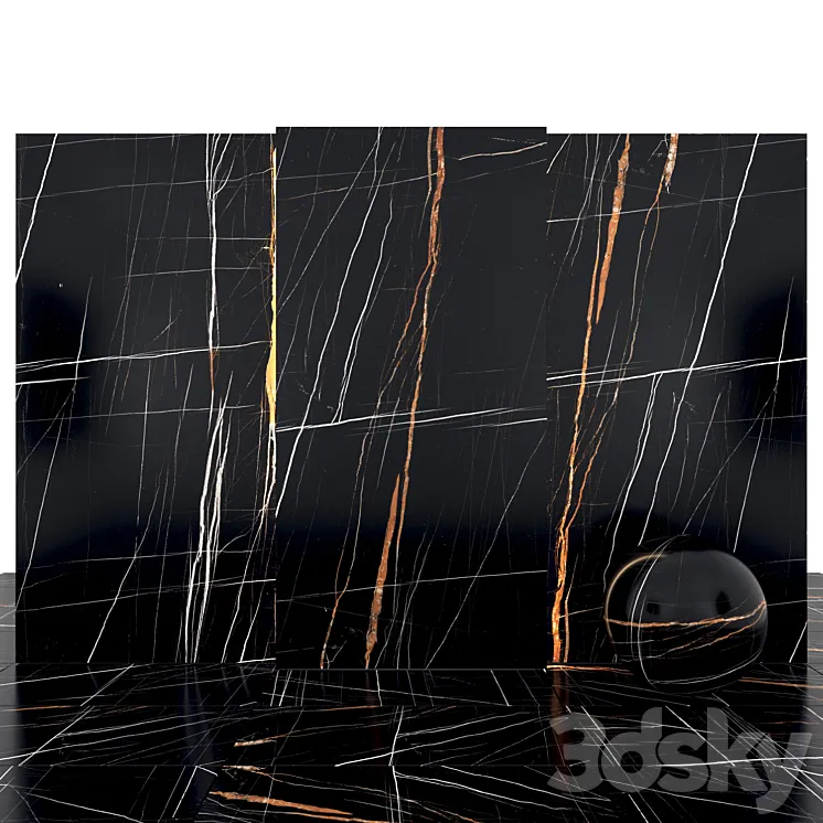 Sahara Noir Marble 04 3D Model Free Download
