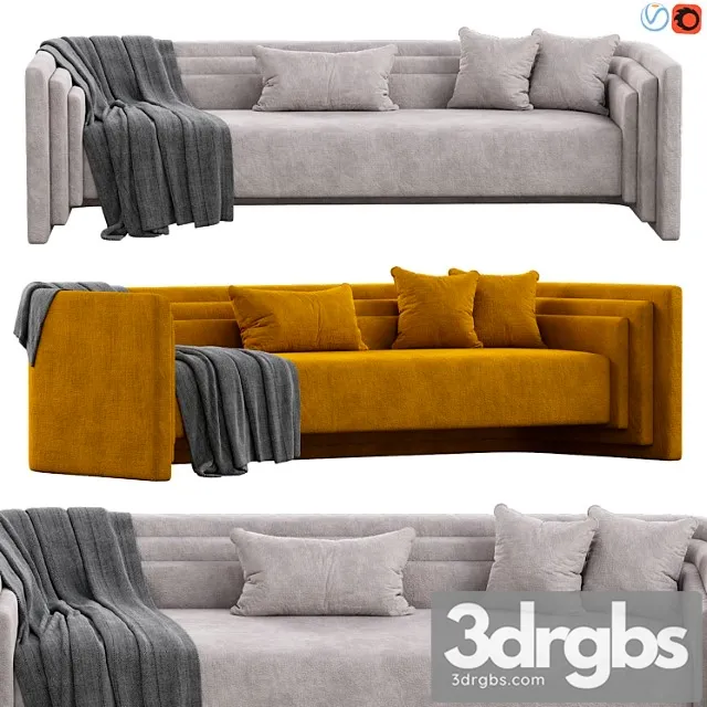 Saint germain sofa 2 3D Model Download