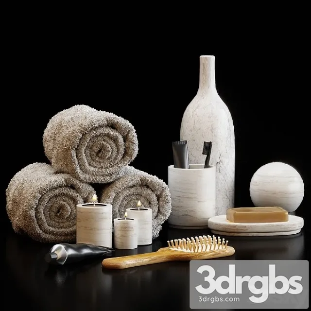 Salavatori Bath Decor Set 3D Model Download