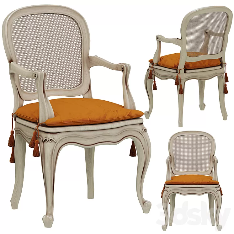 Salda Arredamenti Poltrona Luigi XV 7515 PT 3D Model Salda Arredamenti Poltrona Luigi XV 7515 PT 3D Model