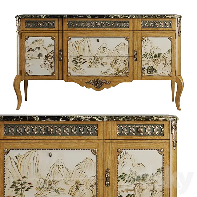 Salda Chest of Drawers art. 8694 3DModel Salda Chest of Drawers art. 8694 3DModel