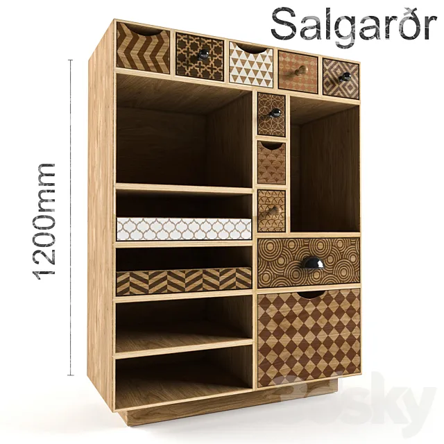 Salgarðr chest of drawers in the Scandinavian style 3DModel