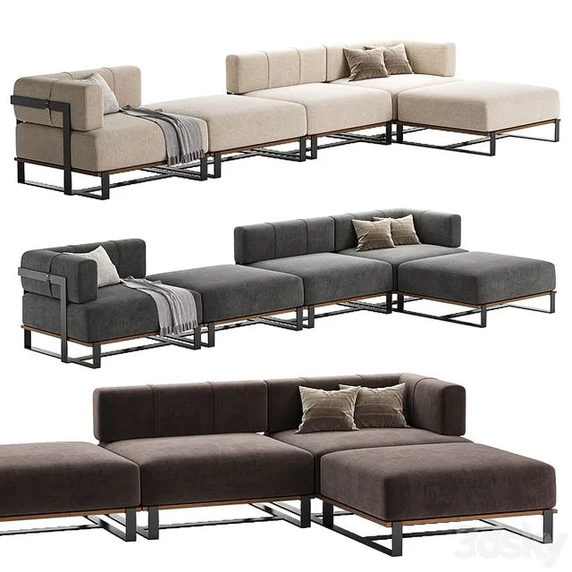 SALIM OUTDOOR SOFA 5 set 3D Model