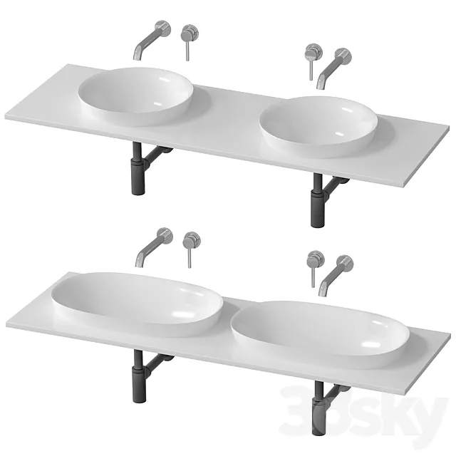 Salini Marea washbasin 2 3D Model Salini Marea washbasin 2 3D Model