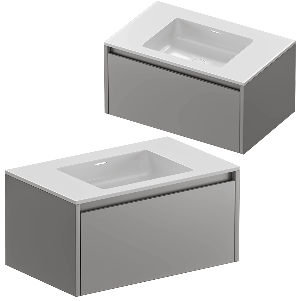 Salini – Wall-mounted cabinet Domino 800 3D Model