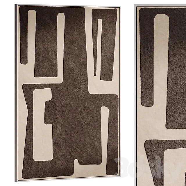 Salmi abstract painting 2 Kave Home 3D Model